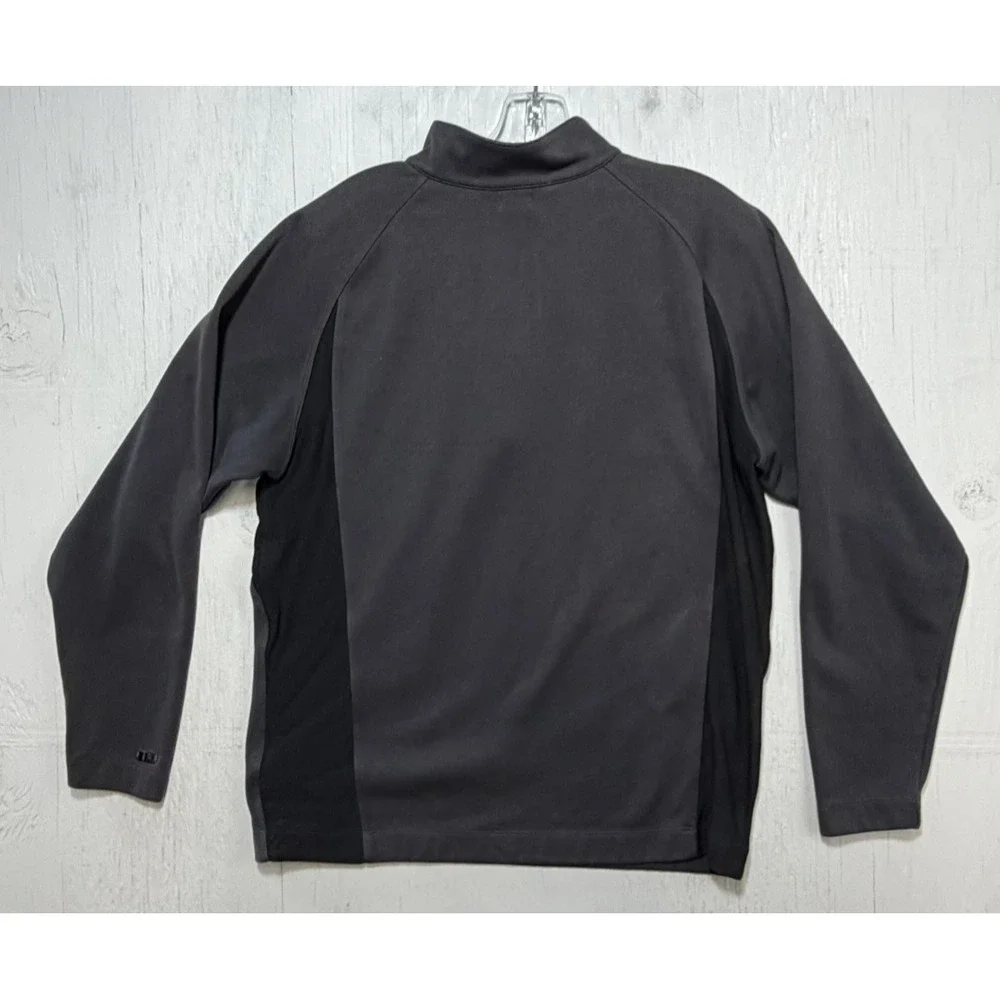 Tiger Woods Golf 1/4 Zip Pullover Sweater Mens M Nike Fit Dry Long Sleeve Gray